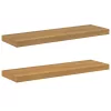  Falpolc Falra szerelhető 2 pcs Barna 90 x 23,5 x 4 cm Faanyag