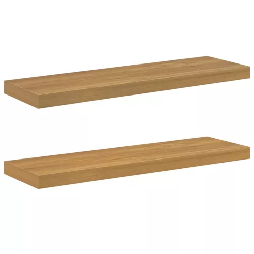  Falpolc Falra szerelhető 2 pcs Barna 90 x 23,5 x 4 cm Faanyag