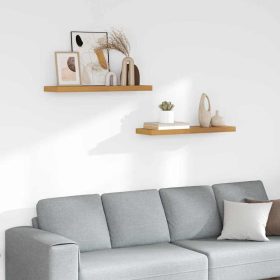    Falpolc Falra szerelhető 2 pcs Bézs 90 x 23,5 x 4 cm Faanyag