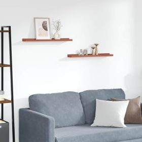    Falpolc polcokkal tárolóval 2 pcs Piros 60 x 9 x 3 cm Faanyag