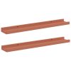  Falpolc polcokkal tárolóval 2 pcs Piros 60 x 9 x 3 cm Faanyag