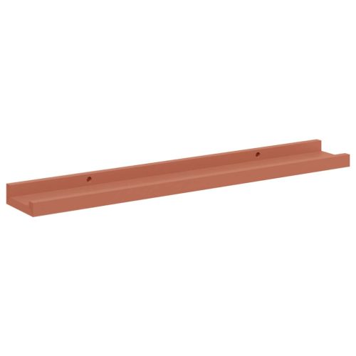  Falpolc polcokkal tárolóval 2 pcs Piros 60 x 9 x 3 cm Faanyag