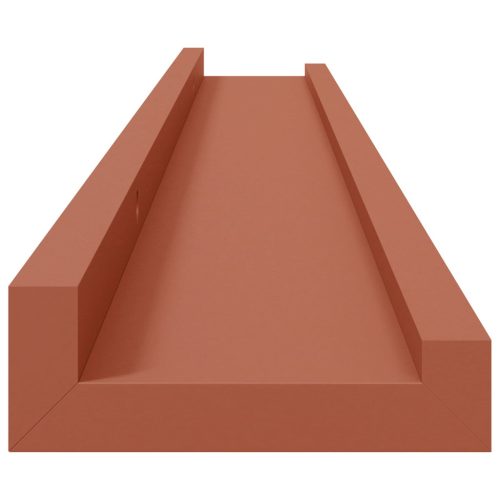  Falpolc polcokkal tárolóval 2 pcs Piros 80 x 9 x 3 cm Faanyag