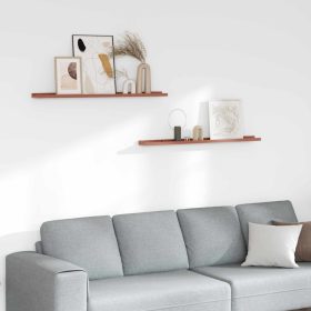    Falpolc polcokkal tárolóval 2 pcs Piros 100 x 9 x 3 cm Faanyag