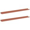  Falpolc polcokkal tárolóval 2 pcs Piros 100 x 9 x 3 cm Faanyag