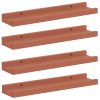  Falpolc polcokkal tárolóval 4 pcs Piros 40 x 9 x 3 cm Faanyag