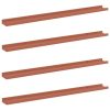  Falpolc polcokkal tárolóval 4 pcs Piros 100 x 9 x 3 cm Faanyag