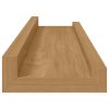  Falpolc polcokkal tárolóval 2 pcs Barna 40 x 9 x 3 cm Faanyag
