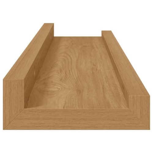  Falpolc polcokkal tárolóval 2 pcs Barna 40 x 9 x 3 cm Faanyag