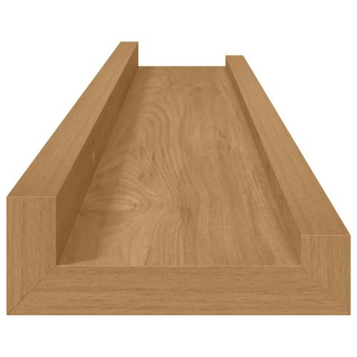  Falpolc polcokkal tárolóval 2 pcs Barna 60 x 9 x 3 cm Faanyag