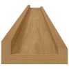  Falpolc polcokkal tárolóval 2 pcs Barna 115 x 9 x 3 cm Faanyag