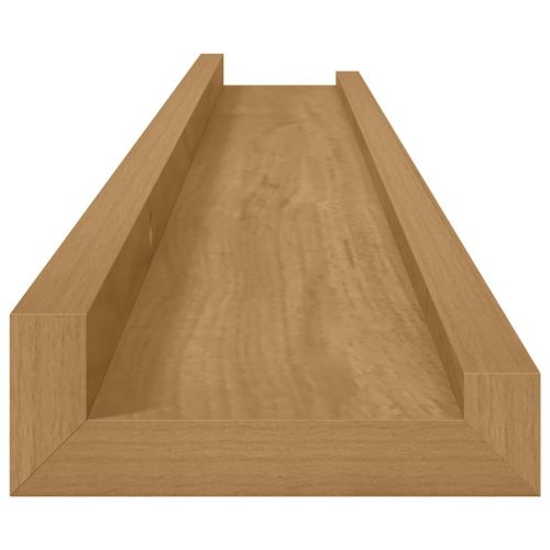  Falpolc polcokkal tárolóval 4 pcs Barna 80 x 9 x 3 cm Faanyag