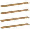  Falpolc polcokkal tárolóval 4 pcs Barna 100 x 9 x 3 cm Faanyag