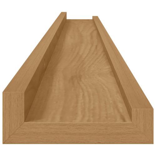  Falpolc polcokkal tárolóval 4 pcs Barna 100 x 9 x 3 cm Faanyag