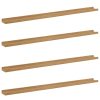  Falpolc polcokkal tárolóval 4 pcs Barna 115 x 9 x 3 cm Faanyag