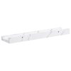  Falpolc polcokkal 4 pcs Fehér márvány 40 x 9 x 3 cm Faanyag