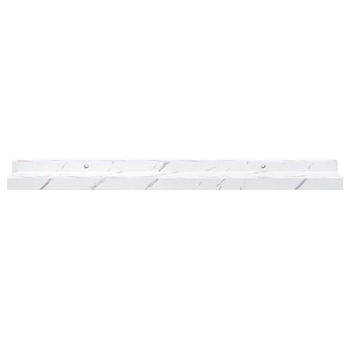  Falpolc polcokkal 4 pcs Fehér márvány 60 x 9 x 3 cm Faanyag
