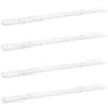  Falpolc polcokkal 4 pcs Fehér márvány 115 x 9 x 3 cm Faanyag