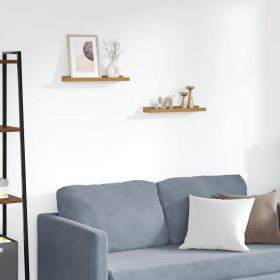    Falpolc polcokkal tárolóval 2 pcs Bézs 40 x 9 x 3 cm Faanyag