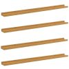  Falpolc polcokkal tárolóval 4 pcs Bézs 100 x 9 x 3 cm Faanyag