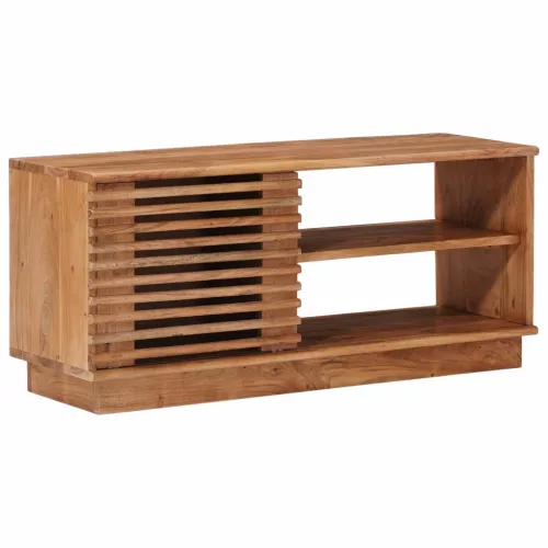  TV szekrény tárolóval ajtóval Természetes 90 x 30 x 40 cm