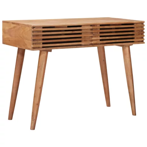  Asztal Természetes 100 x 48 x 76 cm Tömör Akácfa és Műanyag Fa