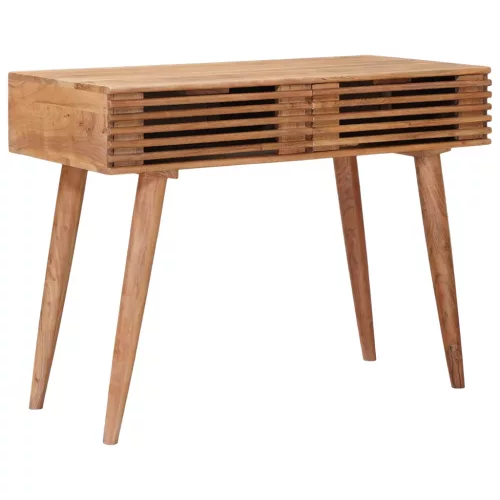  Asztal Természetes 100 x 48 x 76 cm Tömör Akácfa és Műanyag Fa