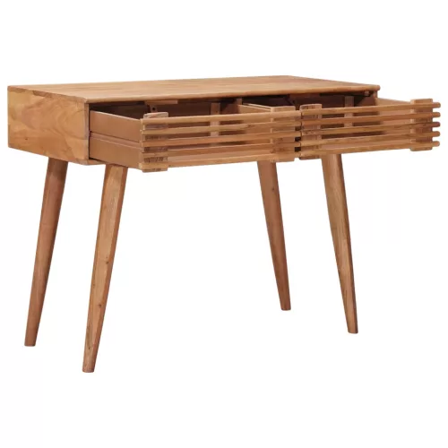  Asztal Természetes 100 x 48 x 76 cm Tömör Akácfa és Műanyag Fa