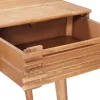  Asztal Természetes 100 x 48 x 76 cm Tömör Akácfa és Műanyag Fa