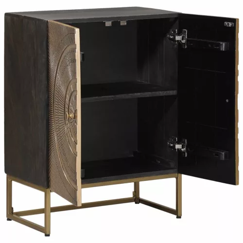  Széf Bronz 53,5 x 30 x 70 cm Tömör Mangófa és Műszaki Fa