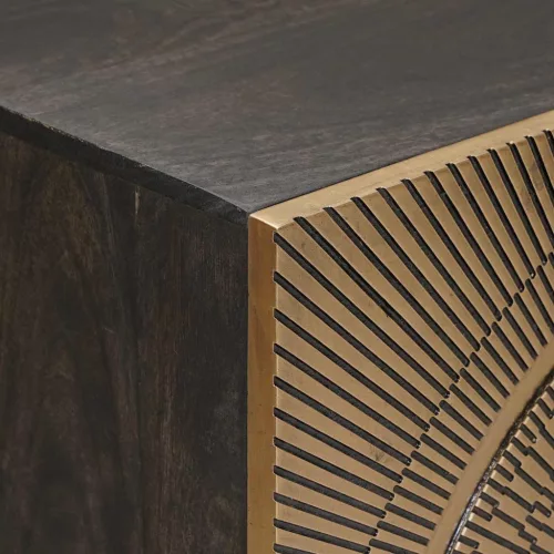  Széf Bronz 53,5 x 30 x 70 cm Tömör Mangófa és Műszaki Fa