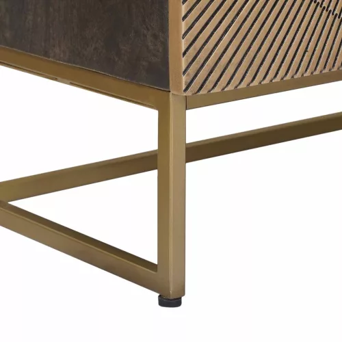  Széf Bronz 53,5 x 30 x 70 cm Tömör Mangófa és Műszaki Fa