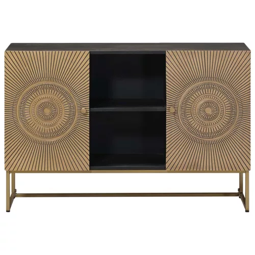  Széf Bronz 105 x 30 x 70 cm Tömör Mangófa és Műszaki Fa