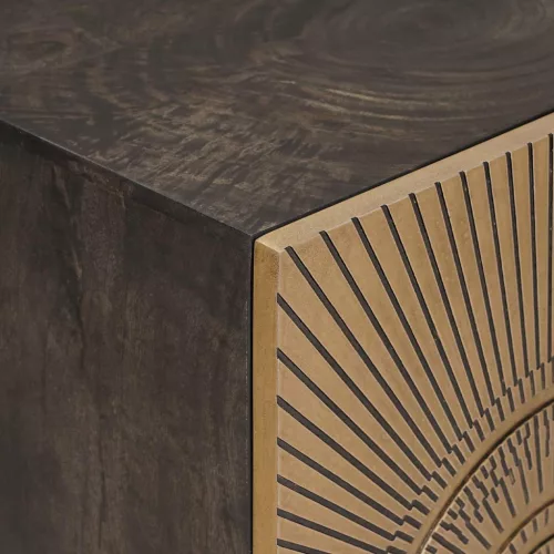  Széf Bronz 105 x 30 x 70 cm Tömör Mangófa és Műszaki Fa