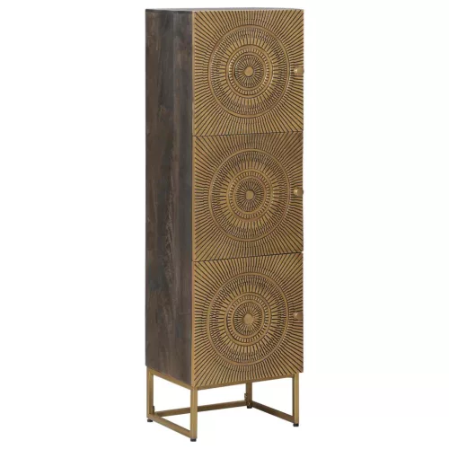  Magasfiú Bronz 35 x 30 x 120 cm Tömör Mangófa és Műszaki Fa