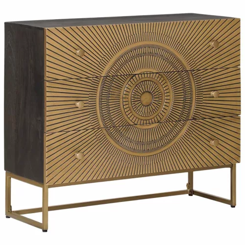  Fiókos szekrény fiókkal Bronz 75 x 30 x 65 cm