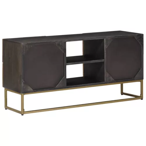  TV szekrény Bronz 105 x 30 x 50 cm Tömör Mangófa és Műszaki Fa