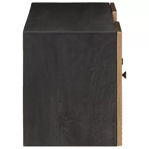  TV szekrény Bronz 105 x 30 x 35 cm Tömör Mangófa és Műszaki Fa