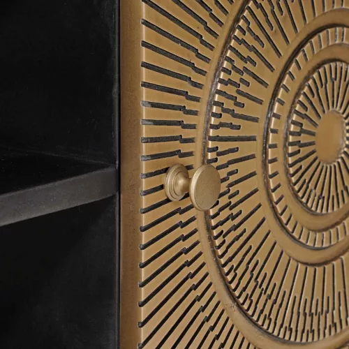  TV szekrény Bronz 105 x 30 x 35 cm Tömör Mangófa és Műszaki Fa