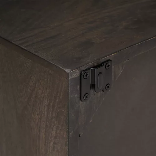  TV szekrény Bronz 105 x 30 x 35 cm Tömör Mangófa és Műszaki Fa