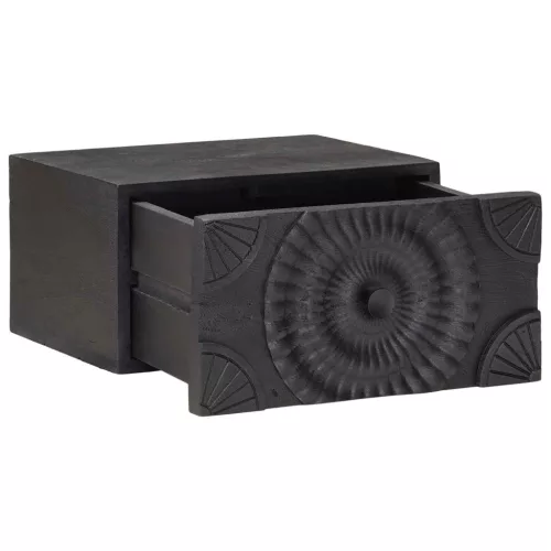  Éjjeliszekrény fiókkal Fekete 40 x 30 x 20 cm