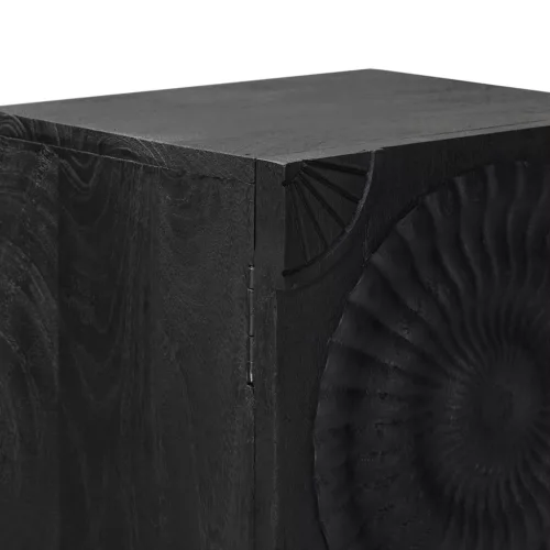  Magasfiú Fekete 35 x 30 x 120 cm Tömör Mangófa és Műszaki Fa