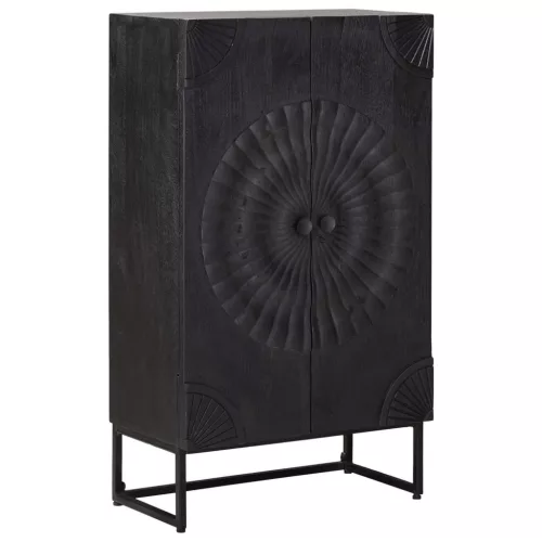  Magasfiú Fekete 55 x 30 x 95 cm Tömör Mangófa és Műszaki Fa