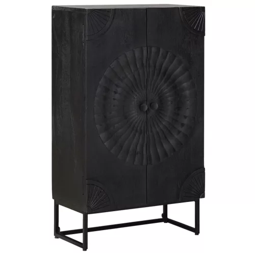  Magasfiú Fekete 55 x 30 x 95 cm Tömör Mangófa és Műszaki Fa