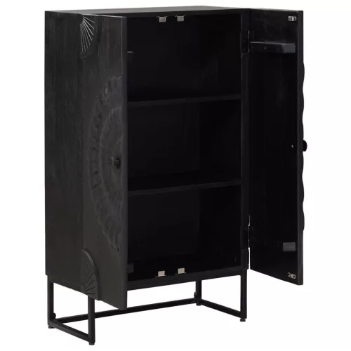  Magasfiú Fekete 55 x 30 x 95 cm Tömör Mangófa és Műszaki Fa