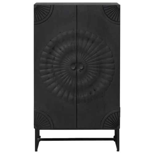  Magasfiú Fekete 55 x 30 x 95 cm Tömör Mangófa és Műszaki Fa