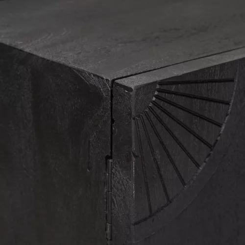  Magasfiú Fekete 55 x 30 x 95 cm Tömör Mangófa és Műszaki Fa