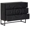  Fiókos szekrény fiókkal Fekete 75 x 30 x 65 cm