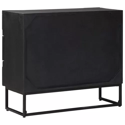  Fiókos szekrény fiókkal Fekete 75 x 30 x 65 cm