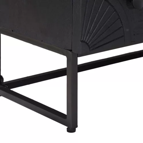  Fiókos szekrény fiókkal Fekete 75 x 30 x 65 cm